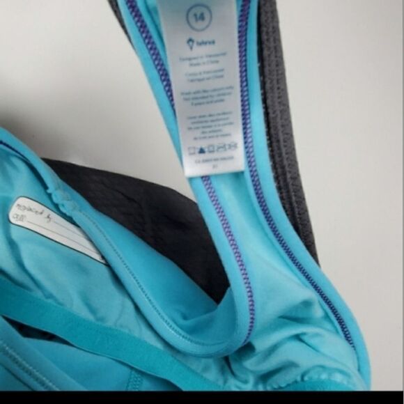 14 IVIVVA BUILT IN BRA girls gray TANK LULULEMON - Picture 4 of 6